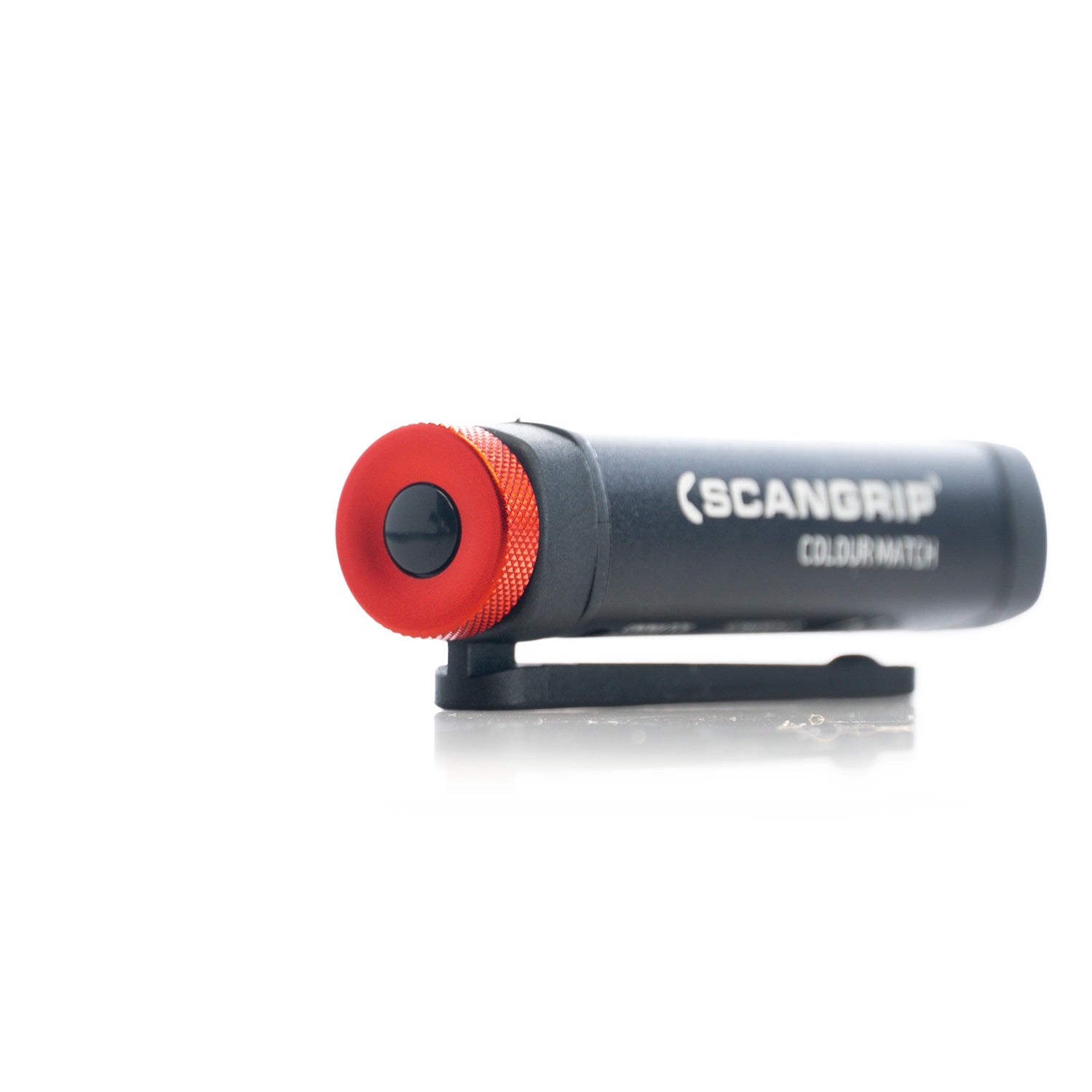 Scangrip unimatch head lamp button and dial on a white background