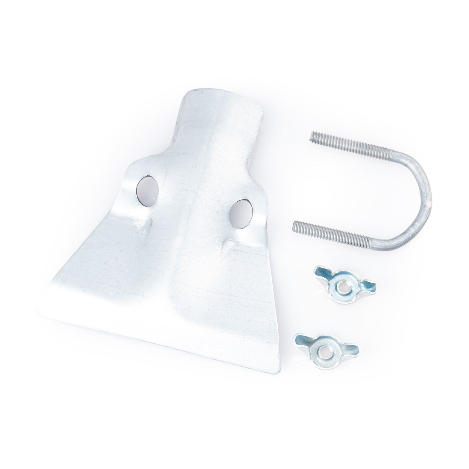 Metal clamp brace kit on a white background