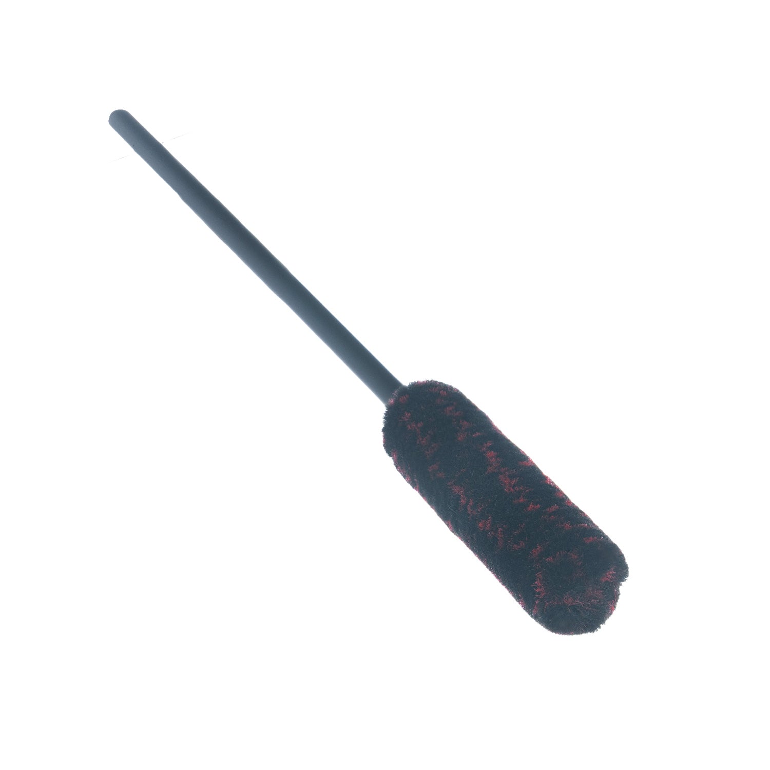 small wool brush for car detailing on a white background