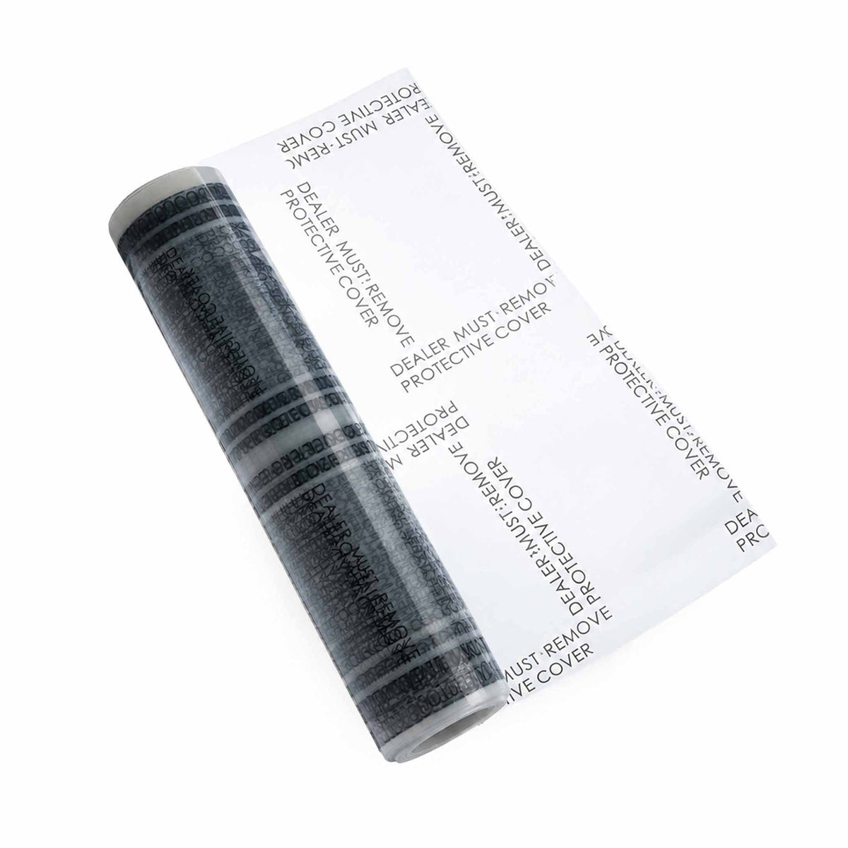 Stinger SC-204PR 24 inch by 200 foot adhesive carpet film roll printed Dealer Must Remove