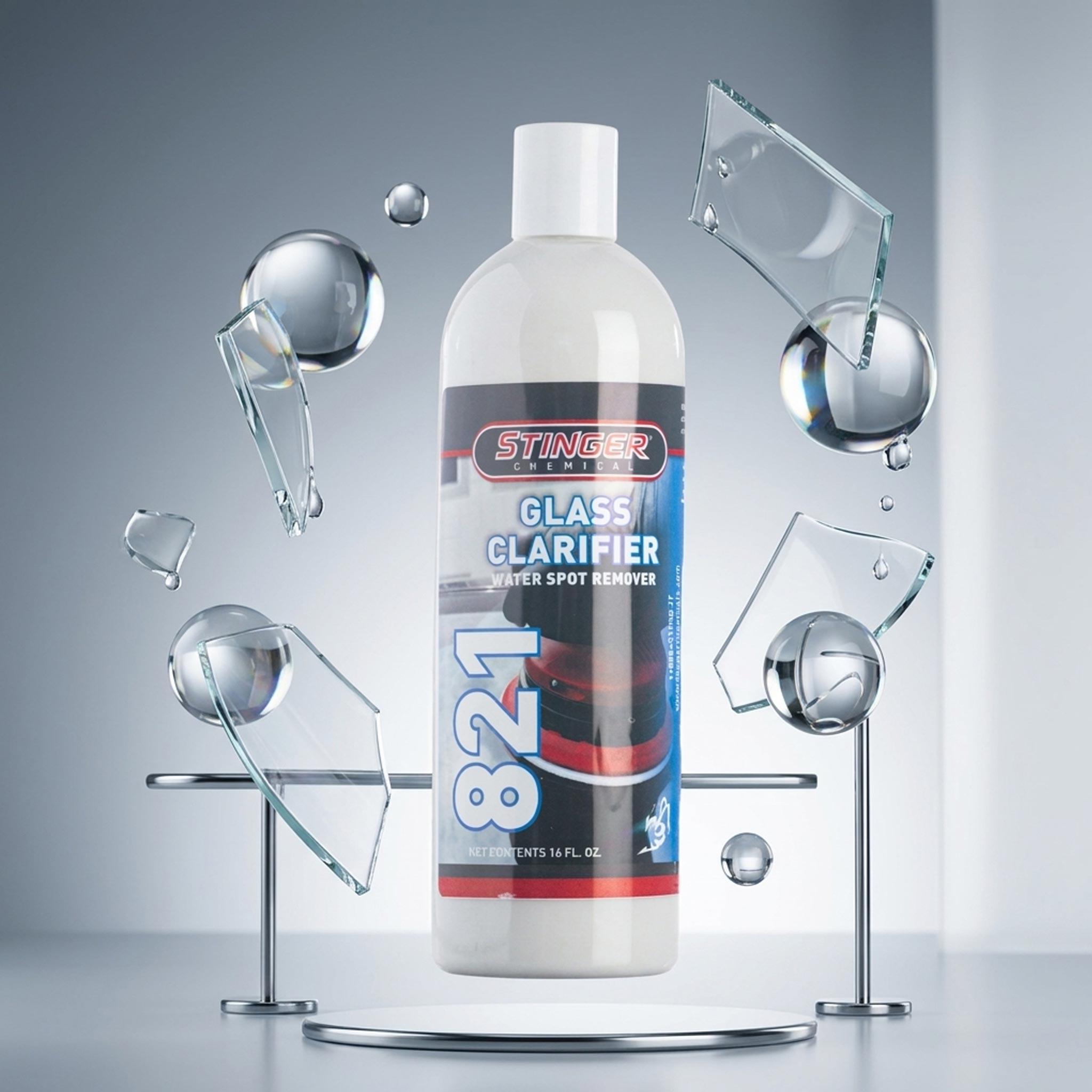 Stinger chemical glass clarifier floating image with clean background