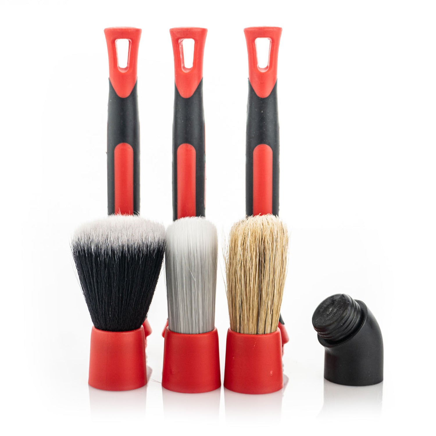 Detail Factory Crevice Brush Set | Black Synthetic & Red Boars Hair
