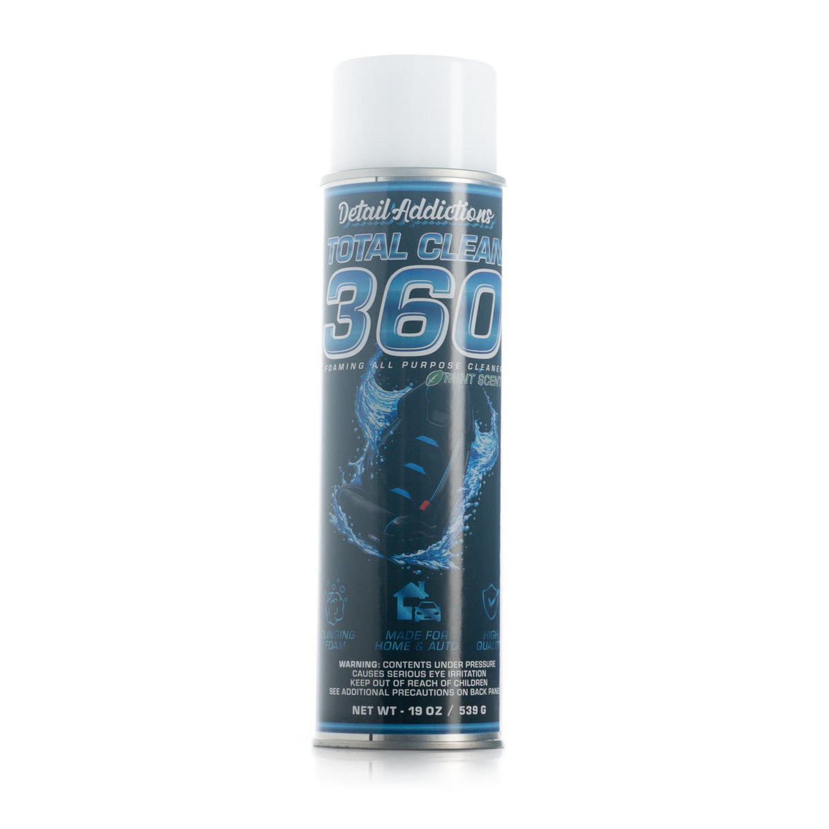 Detail Addictions Total Clean 360 foaming all purpose cleaner, mint scent, 19 oz aerosol can