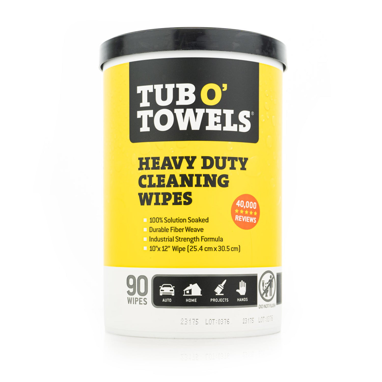 Tub O' Towels Heavy Duty Cleaning Wipes - 90 wipes