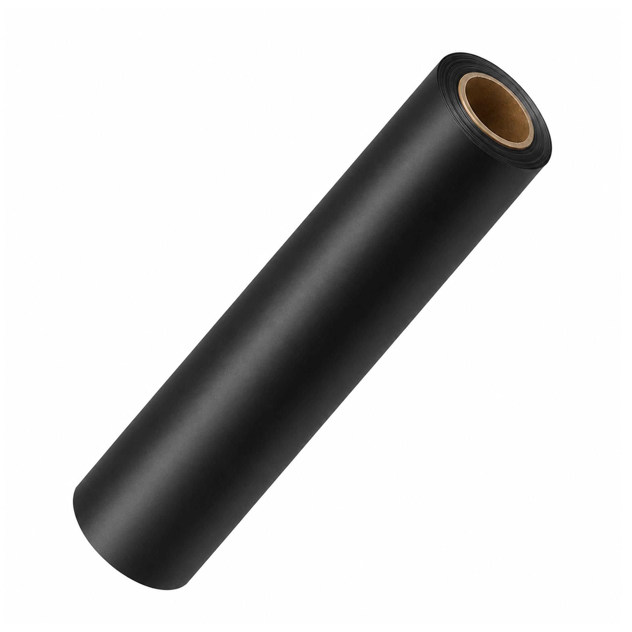 A roll of matte black PPF, shown diagonally on a solid white background.