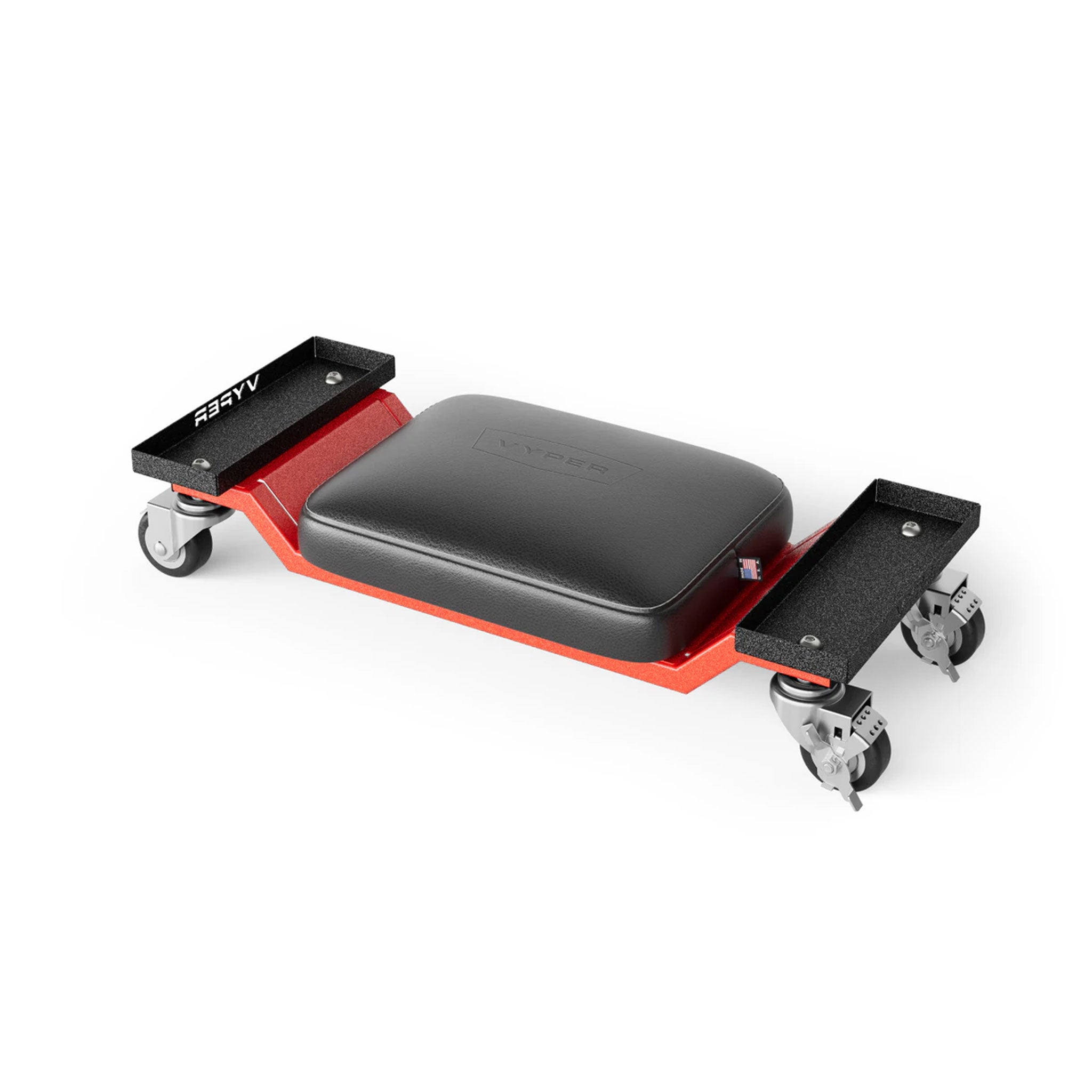 vyper mini creeper black seat and red legs on a white background