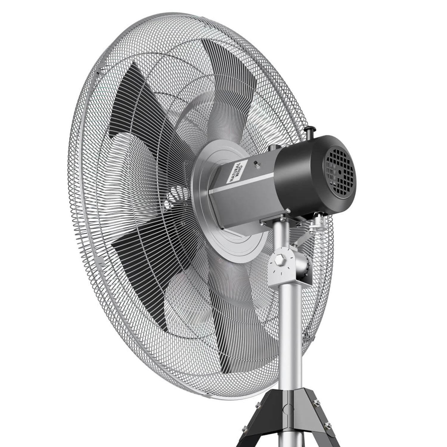 back side view of the vyper industrial fan on a white background