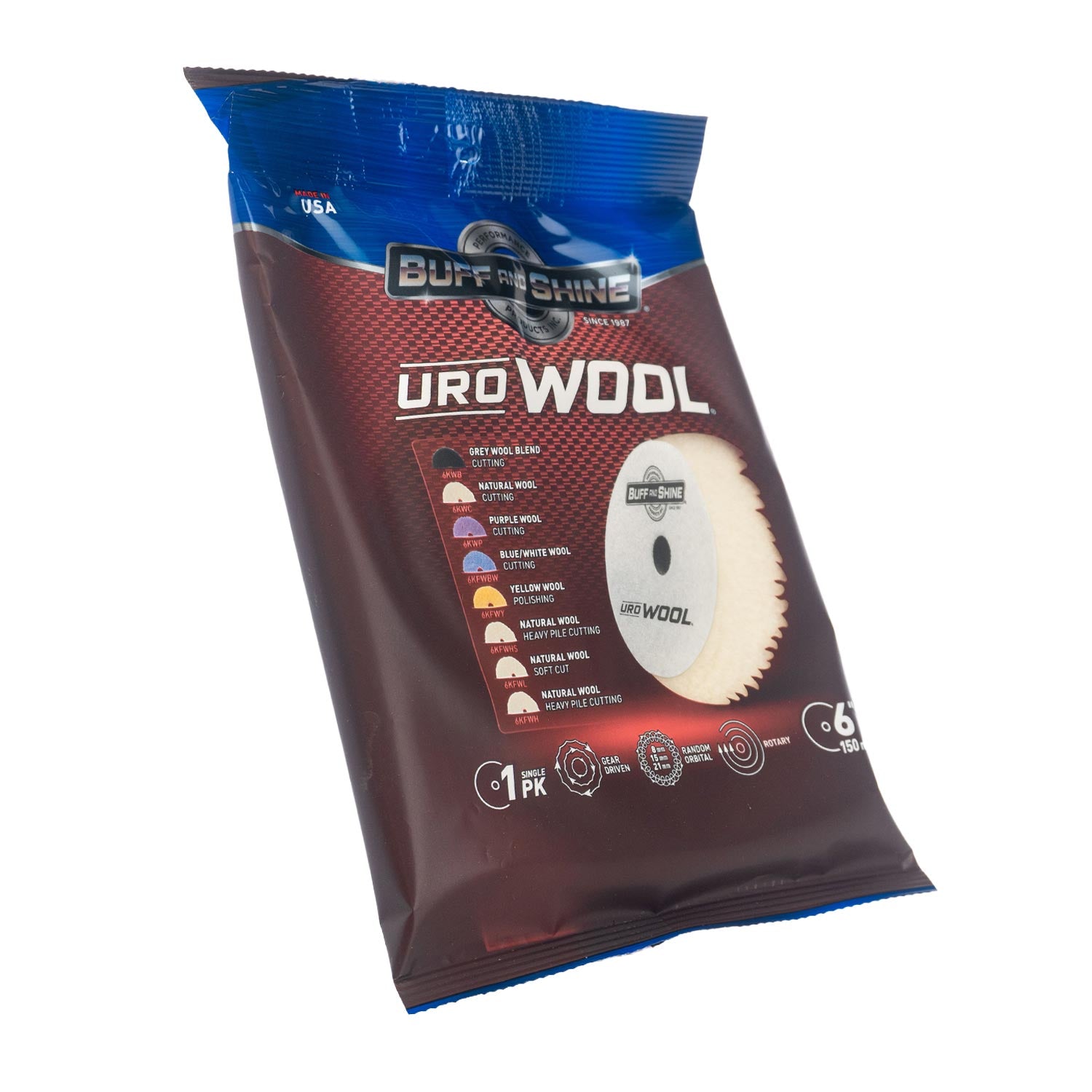 White Uro-Wool pad packaging on a white background