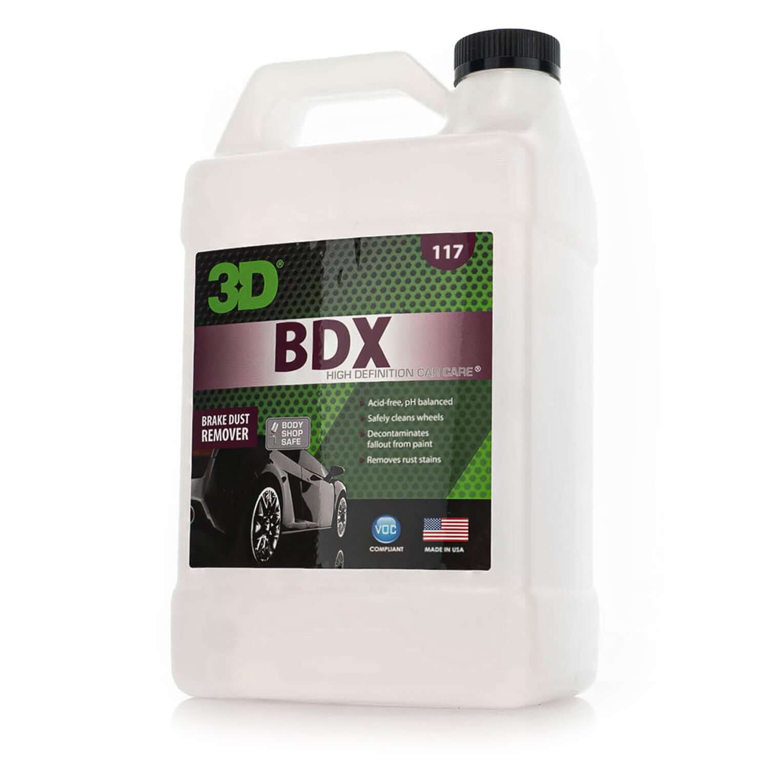 3D GLW Series Iron Remover - Fast Acting Wheel & Paint Decontamination Spray, 64 Oz
