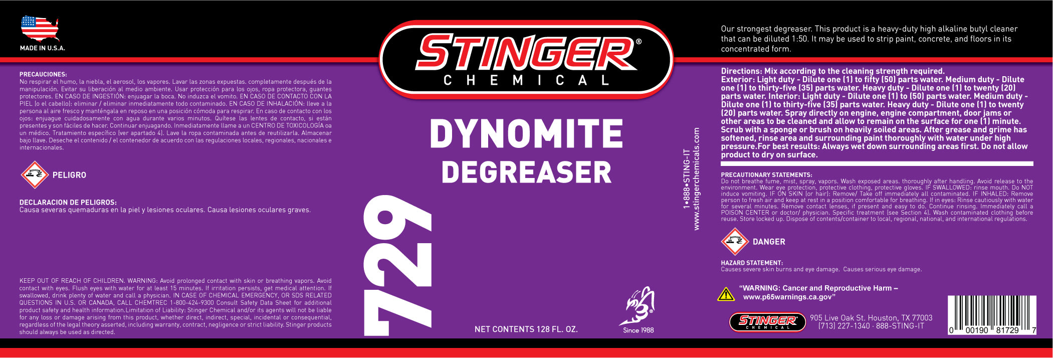 stinger-729-label