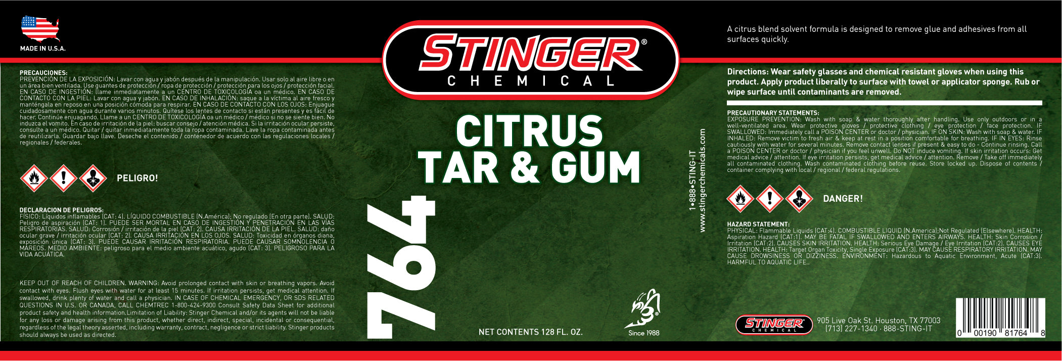stinger-764-label
