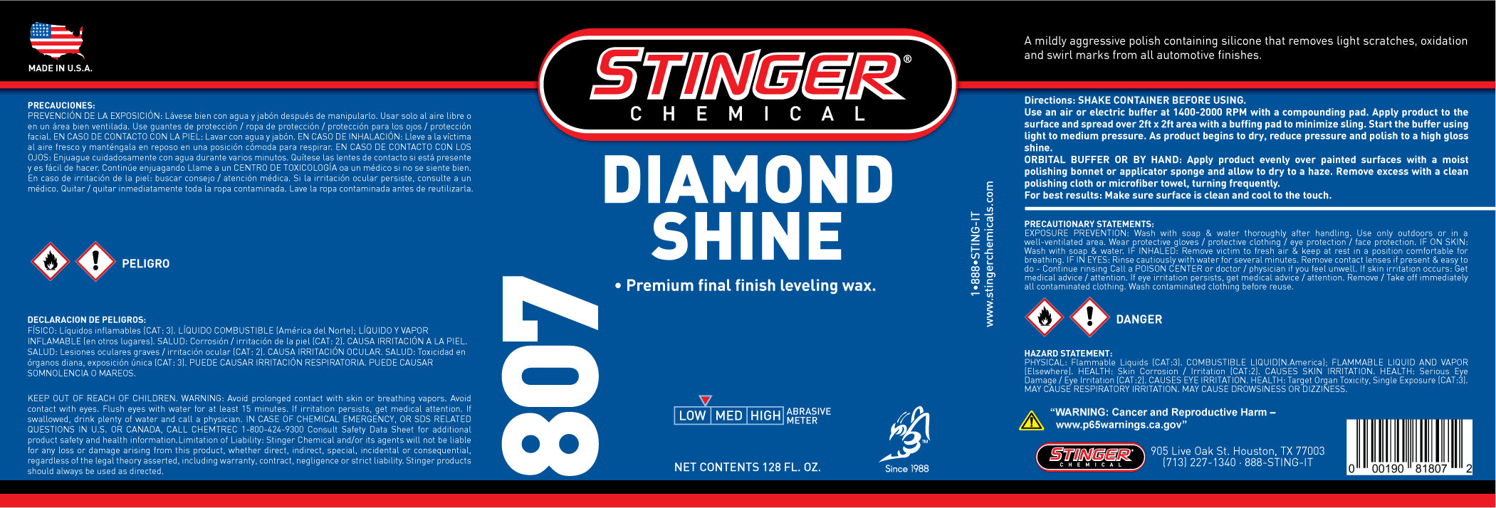 stinger-807-label
