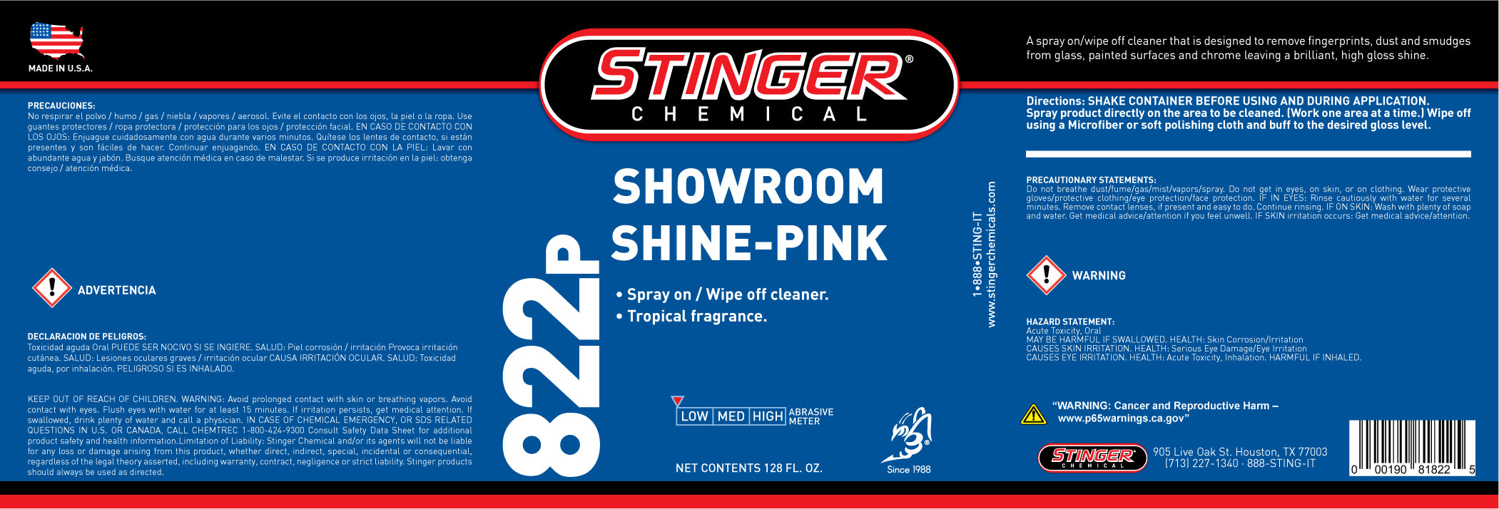 stinger-822-label