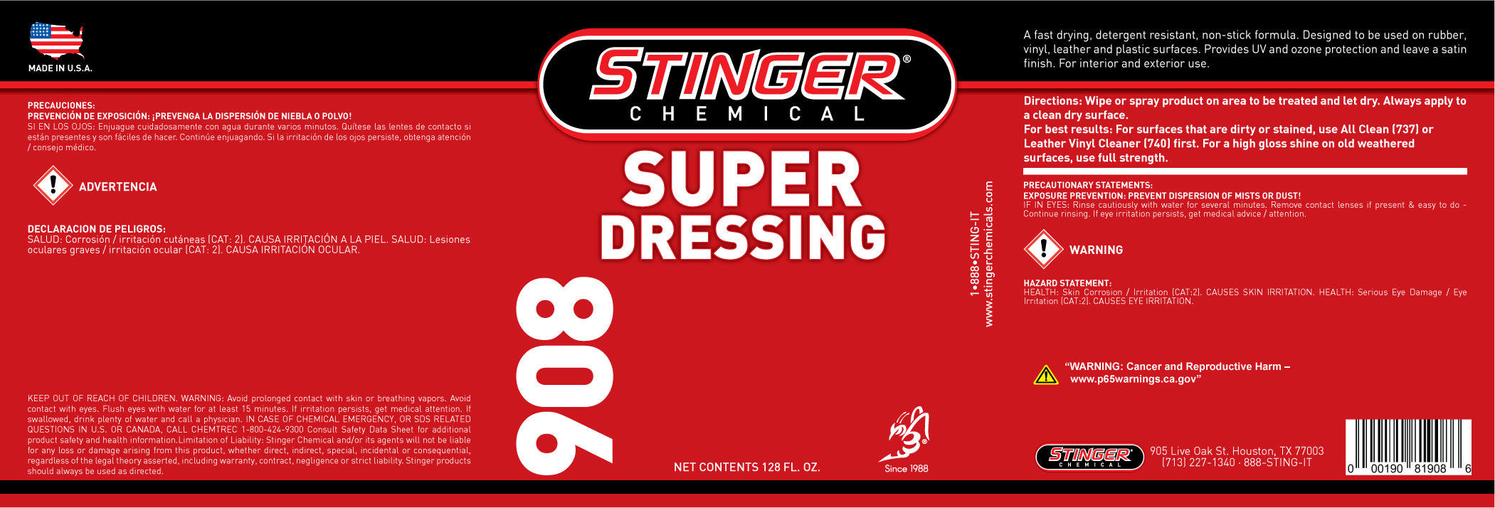 stinger-908-label