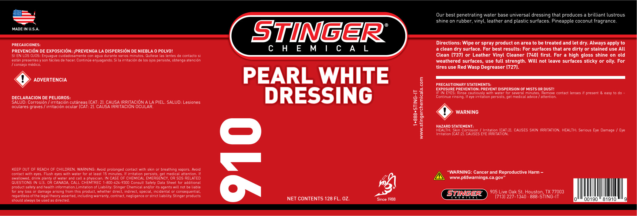 stinger-910-label