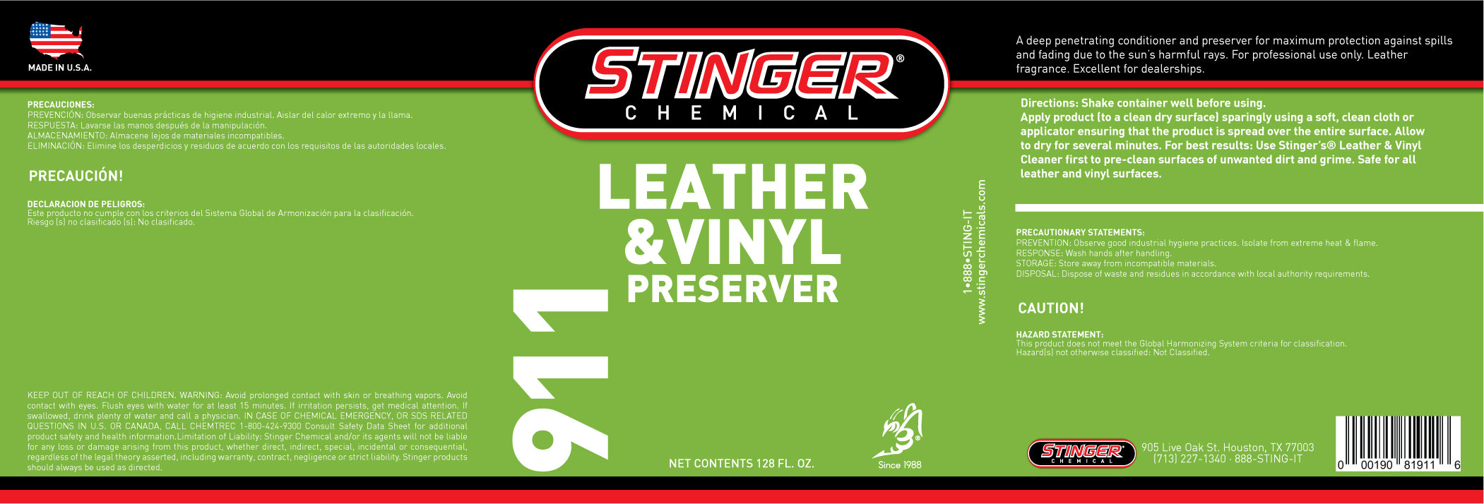 stinger-911-label