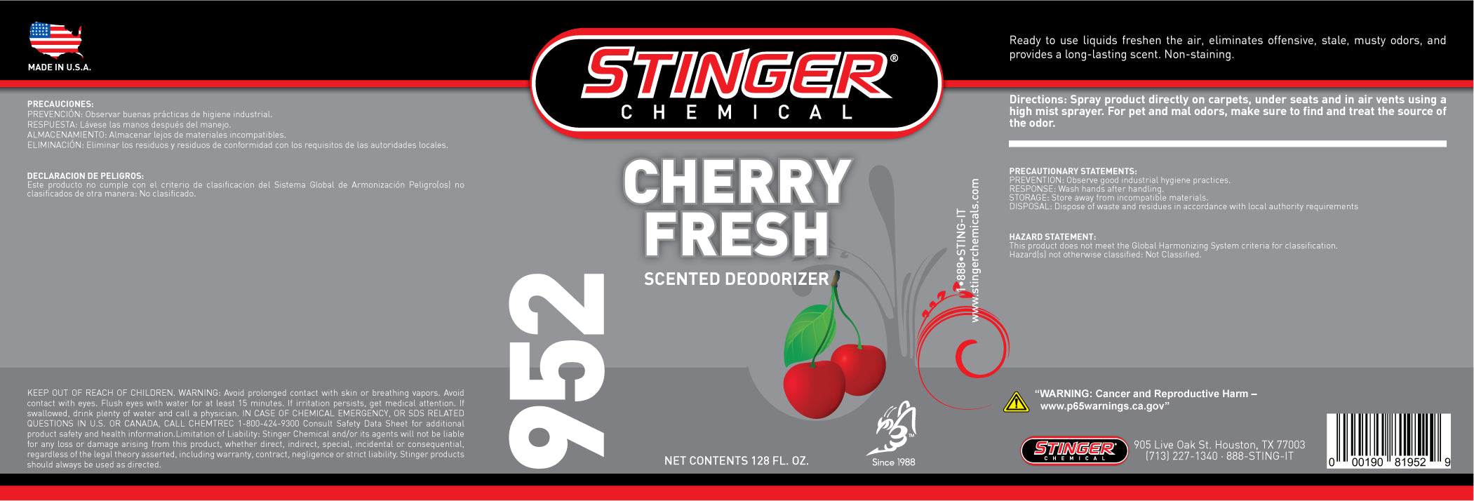 stinger-952-label