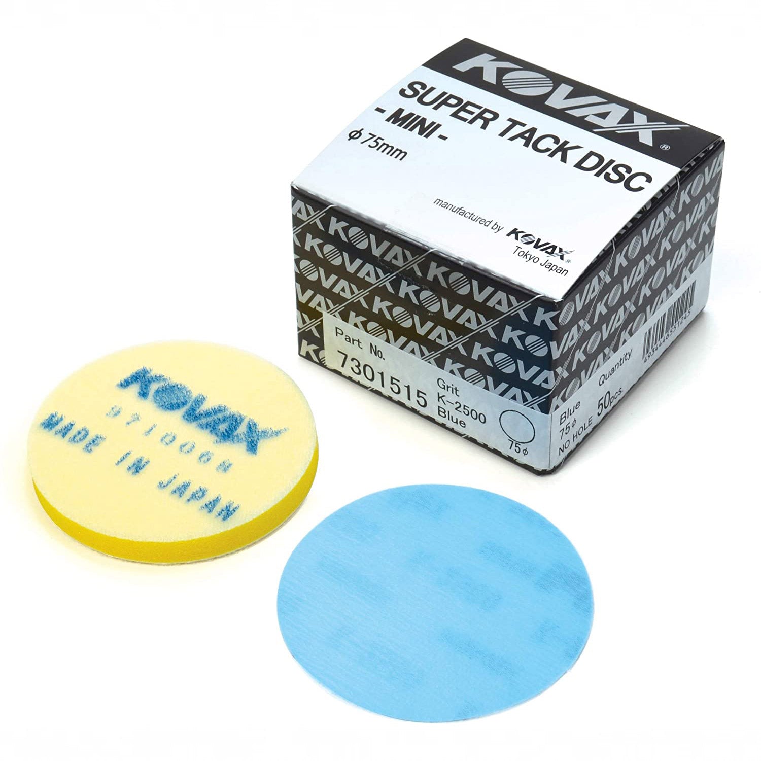 kovax-sandpaper-3-inch-2500-grit-blue-sanding-discs-with-interface-pad